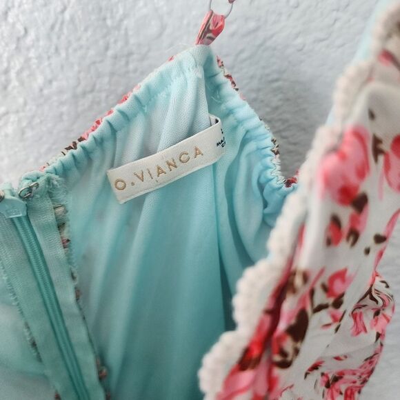 O vianca  rushed sides ties ends floral dress - Picture 8 of 16